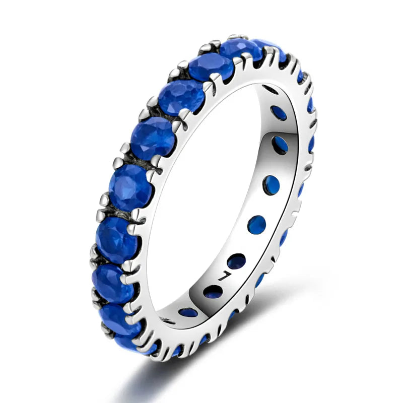Silver Plated Luxury Stackable Ring with Real Infinite Flower Daisy Design for Women's Engagement and Wedding Parties PTR055