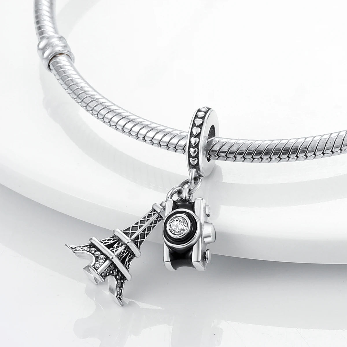Silver Plated Travel Sunflower Lucky Charms Dangle Pendant Fit Original Pandora Bracelet DIY