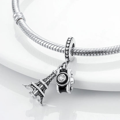 Silver Plated Travel Sunflower Lucky Charms Dangle Pendant Fit Original Pandora Bracelet DIY