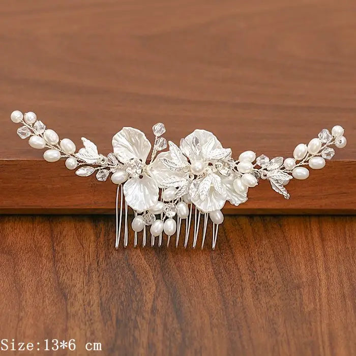 Silver Pearl Rhinestone Bridal Hair Combs - Top-Rated Wedding Hair Accessories for Women Silver 24