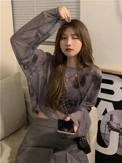Dozw Tie Dye Tee For Women Sunproof Casual Trendy Top