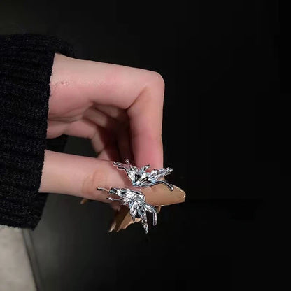 Gothic Butterfly Adjustable Ring for Women - Vintage Punk Zinc Alloy Fashion Jewelry