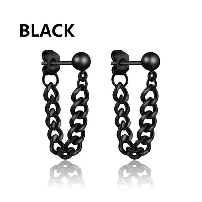 Punk Stainless Steel Stud Earrings Set for Men and Women Type7