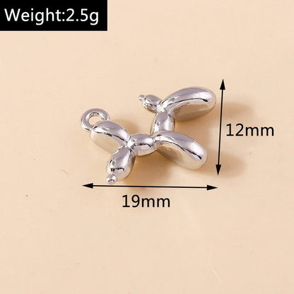 Vibrant 3D Balloon Dog Charms Set for Creative Jewelry Design