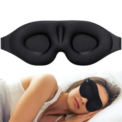 3D Contoured Sleep Mask for Men and Women Perfect Light Blocking Blindfold for Deep Rest