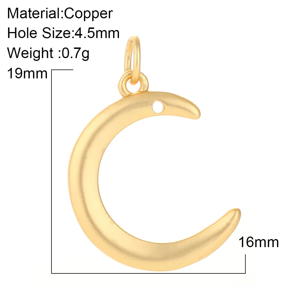 Charming Gold Moon Flower Bird Pendant for DIY Jewelry Making