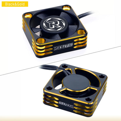 Rocket RC Fan 25mm 30mm 35mm 40mm 50mm Cooling Fan for RC Car 30mm glod for motor