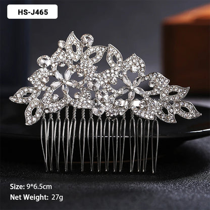 Efily Classic Silver Wedding Hair Combs - Crystal Rhinestone Bridal Accessories HS-J465 Hair Combs