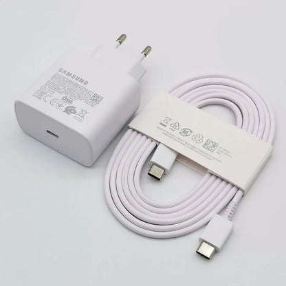 Samsung 45W Super Fast USB C Charger With 1.8M Type C Cable For Galaxy S24 S23 S22 S21 S20 Note 20 Ultra Z Flip And Fold Series