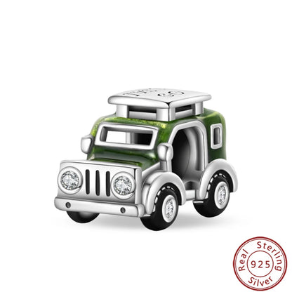 Sterling Silver Sports Car and Motorcycle Charms for DIY Jewelry Making PAC1252