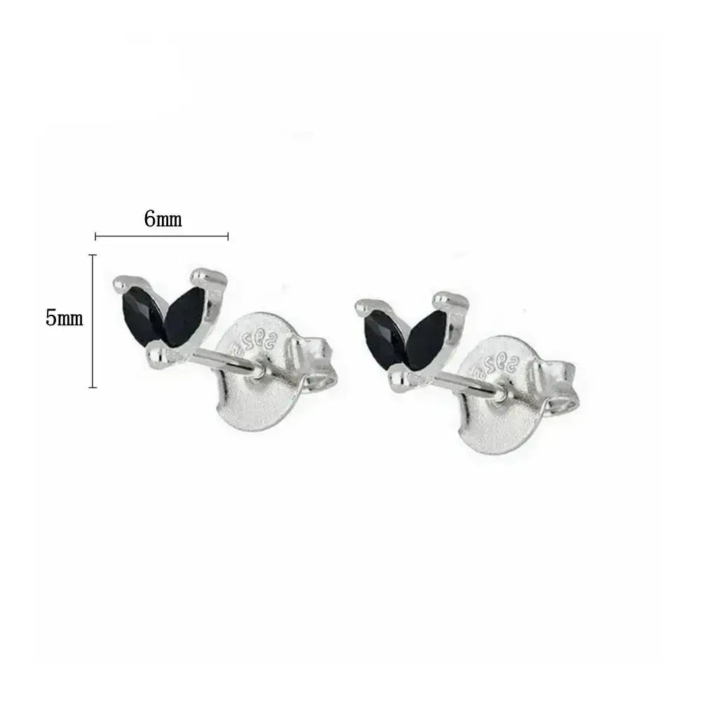 925 Sterling Silver Tiny Stud Earrings Colorful Crystal Luxury Jewelry LN0132-10