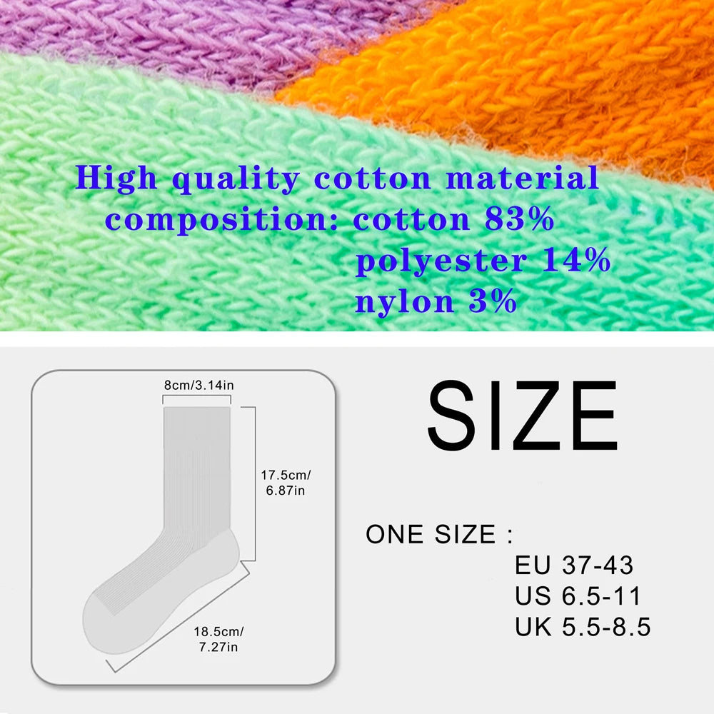 Colorful Women Cotton Mid Tube Non Slip Yoga Pilates Socks