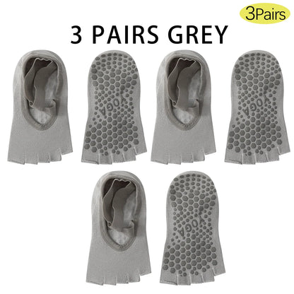 Women Open Toe Anti Slip 5 Toe Yoga Socks With Grips