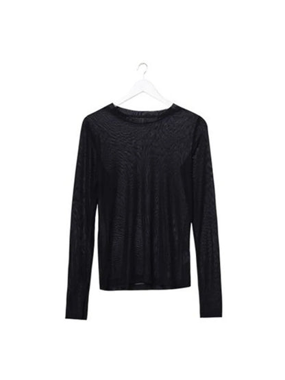 See Through Mesh Long Sleeve Top for Women Pink and Green