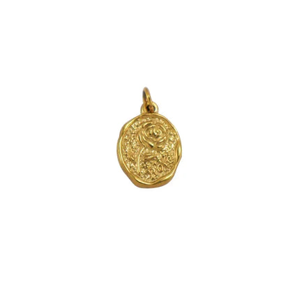 RHYSONG Tarnish Free Gold Plated Angel Cross Heart Pendant for Women Jewelry Making