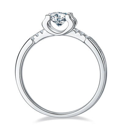 WUIHA Moissanite Diamond 18K Gold Ring for Women Wedding Engagement 925 Sterling Silver Jewelry