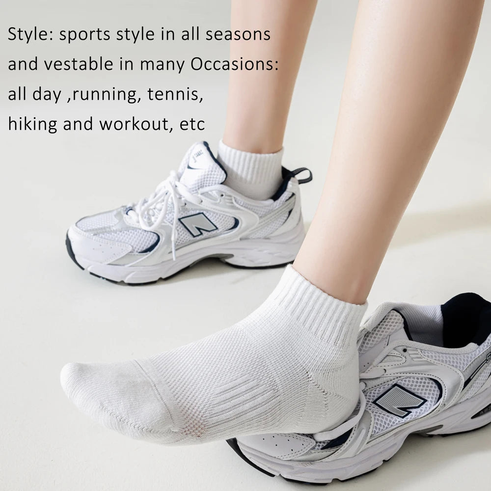 3 Pairs Dopamine Color Womens Breathable Running Socks
