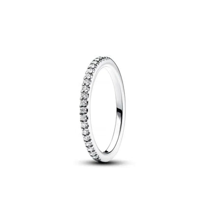 Elegant 925 Sterling Silver Pink Heart Ring for Weddings and Valentine's Day Gifts B4970