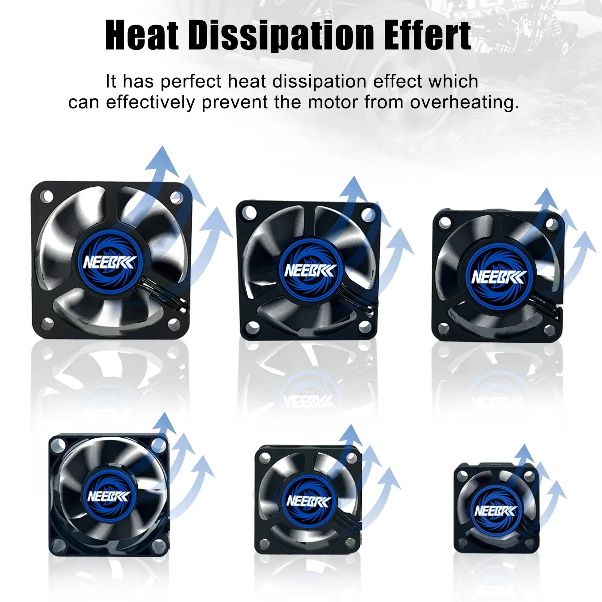 RC Motor Fan Cooling Heatsink 25-50mm High Wind Rapid Cool