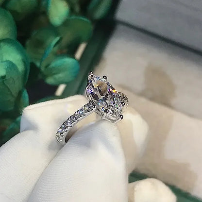 Promise Marquise Cut 3ct Simulated Diamond Engagement Ring in 925 Sterling Silver for Women Elegant Wedding Jewelry Gift style 5