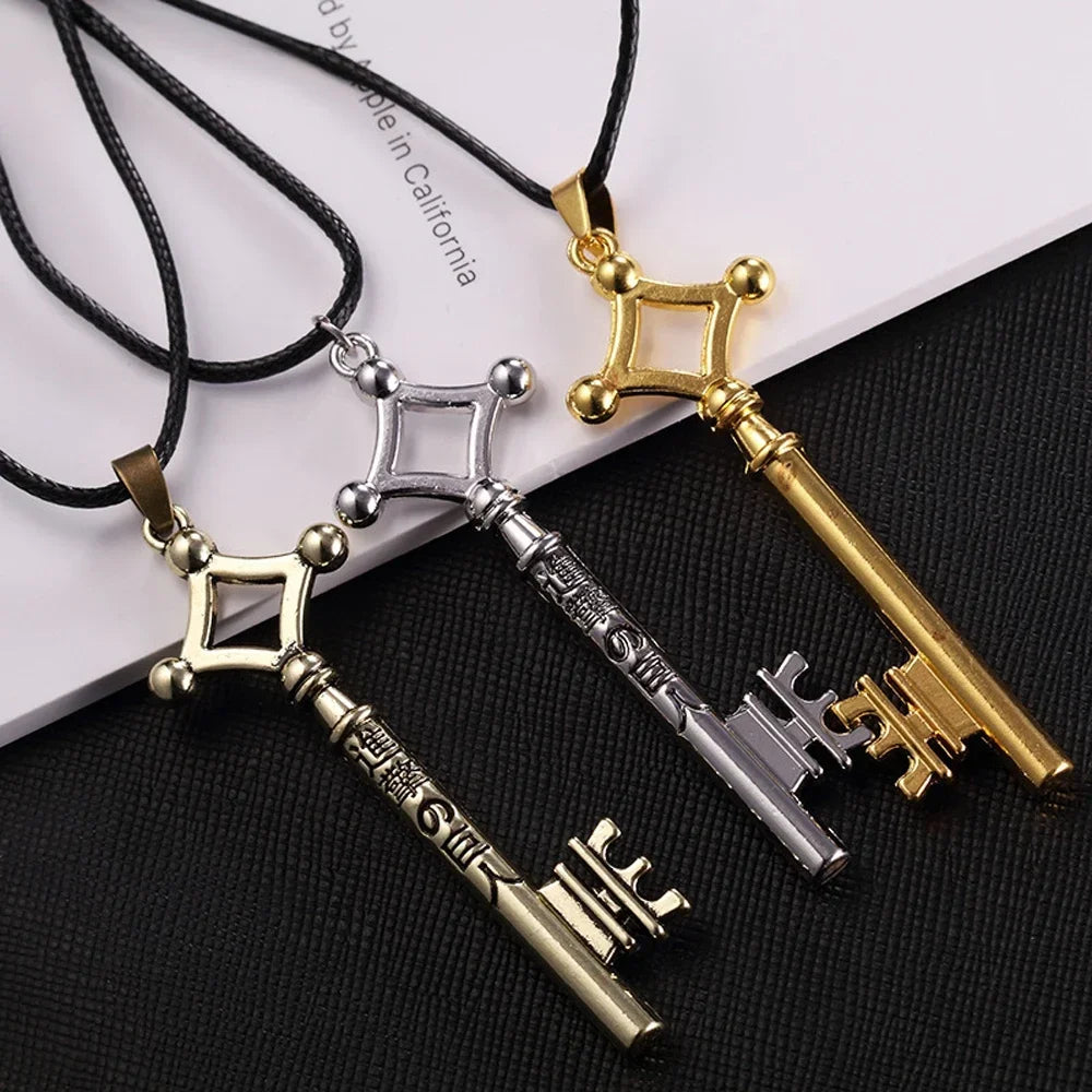 FSUNION Attack On Titan Eren Pendant Necklace Vintage Anime Jewelry For Men Cosplay