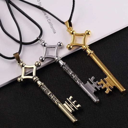 FSUNION Attack On Titan Eren Pendant Necklace Vintage Anime Jewelry For Men Cosplay