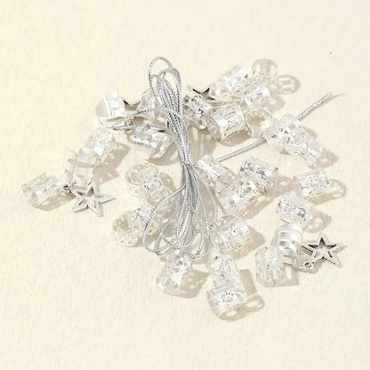 36pcs Star Hair Rings Braiding Cuffs Accessories for Dreadlocks and Braids