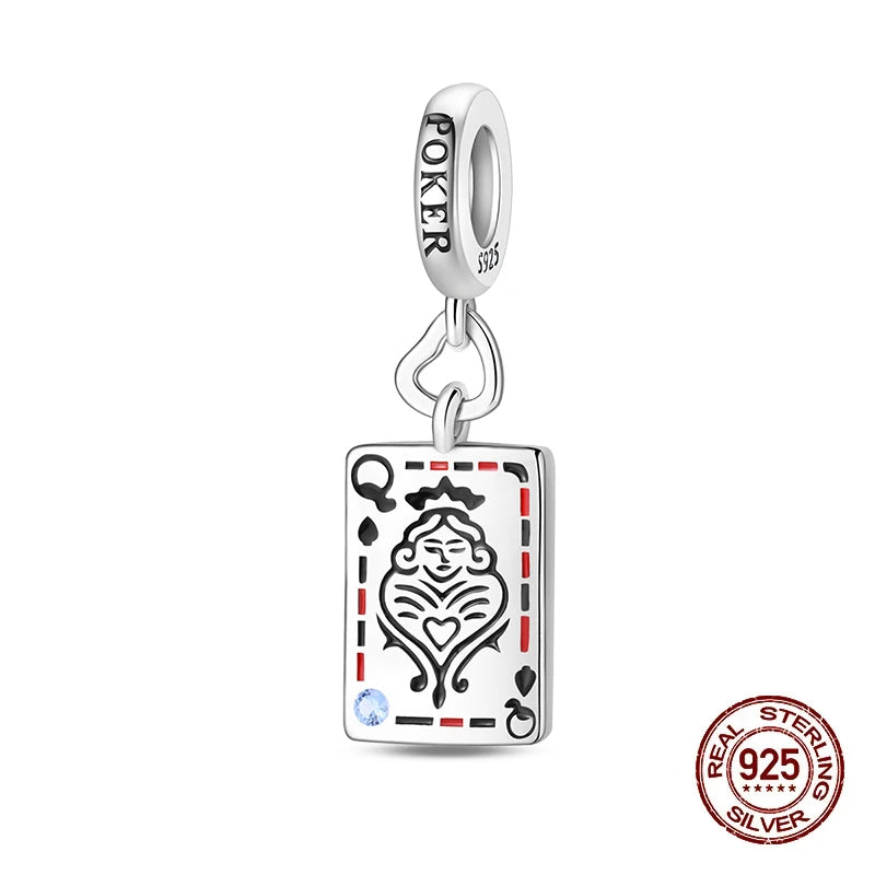 925 Sterling Silver Tarot Hourglass Bead Charm For Bracelet