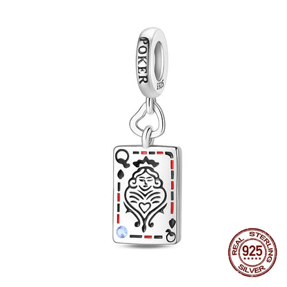 925 Sterling Silver Tarot Hourglass Bead Charm For Bracelet