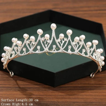 Silver Crown Tiara Hair Accessories for Brides - Top-Rated Crystal Rhinestone Diadem Silver 15