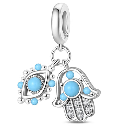 925 Sterling Silver Luminous Lantern Angel Cat Charm