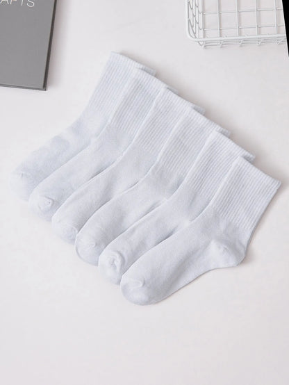 6/12 Pairs Middle Tube Socks For Men And Women Casual Single code LLZ084