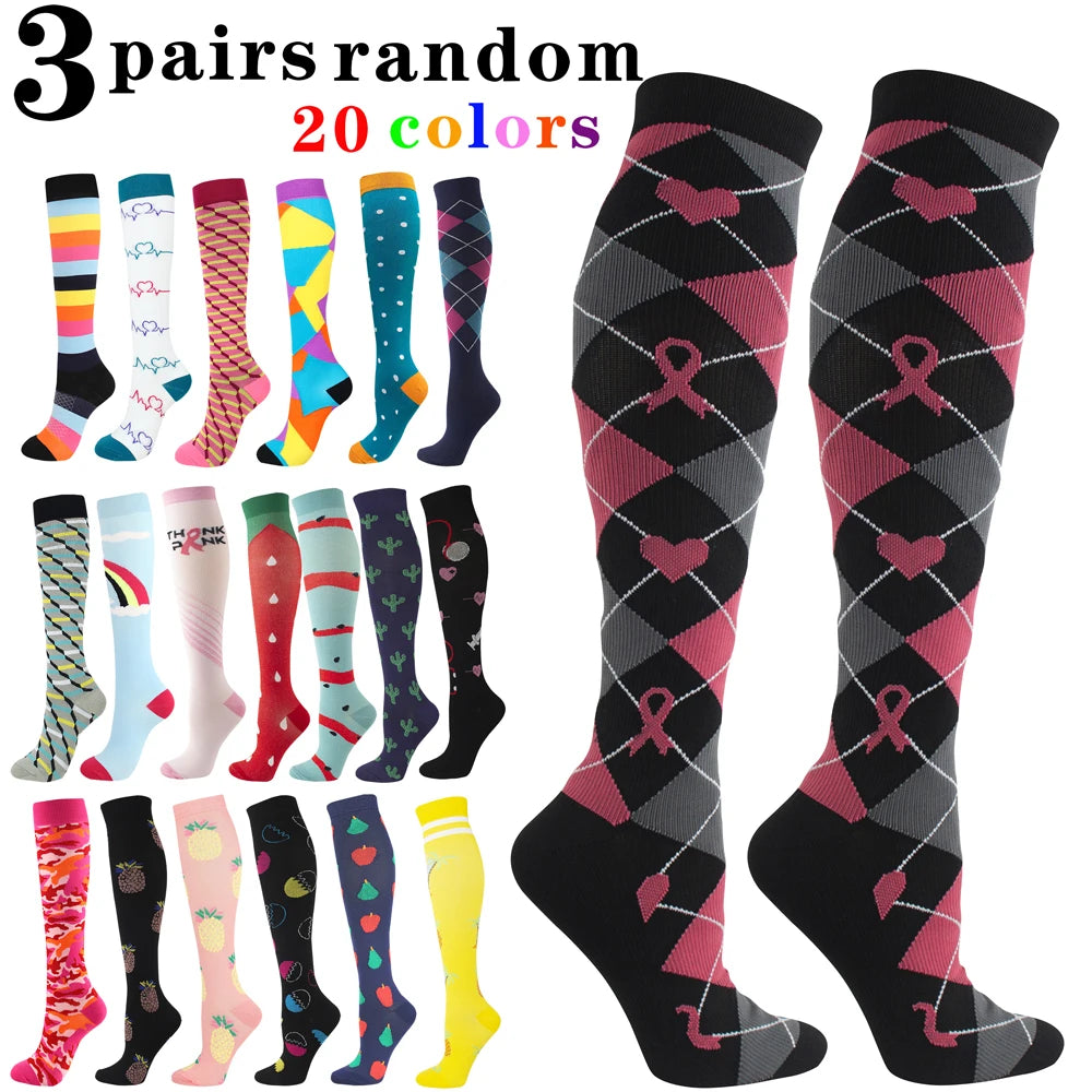 3 Pairs Compression Socks For Women Nursing Pregnancy