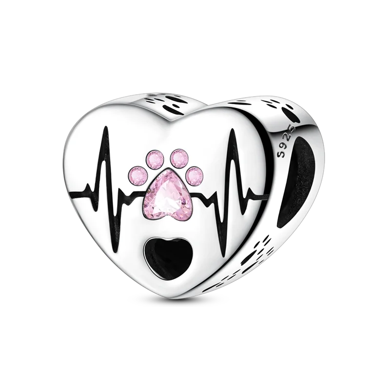 925 Sterling Silver Pumpkin Charm With Zircon Inlay
