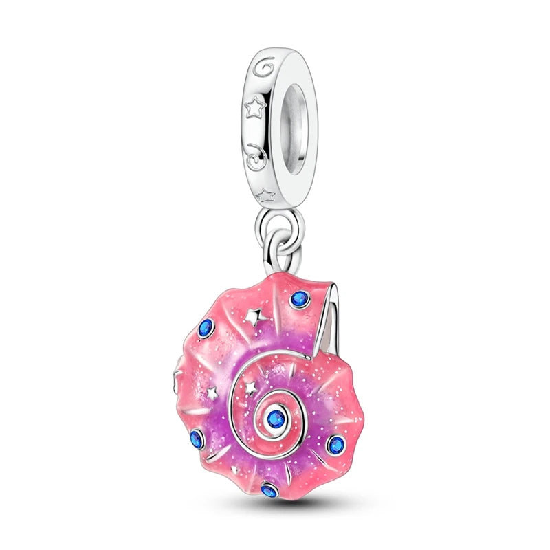 Sterling Silver Ocean-Themed Charm Pendant for Bracelets and Necklaces KTC1628