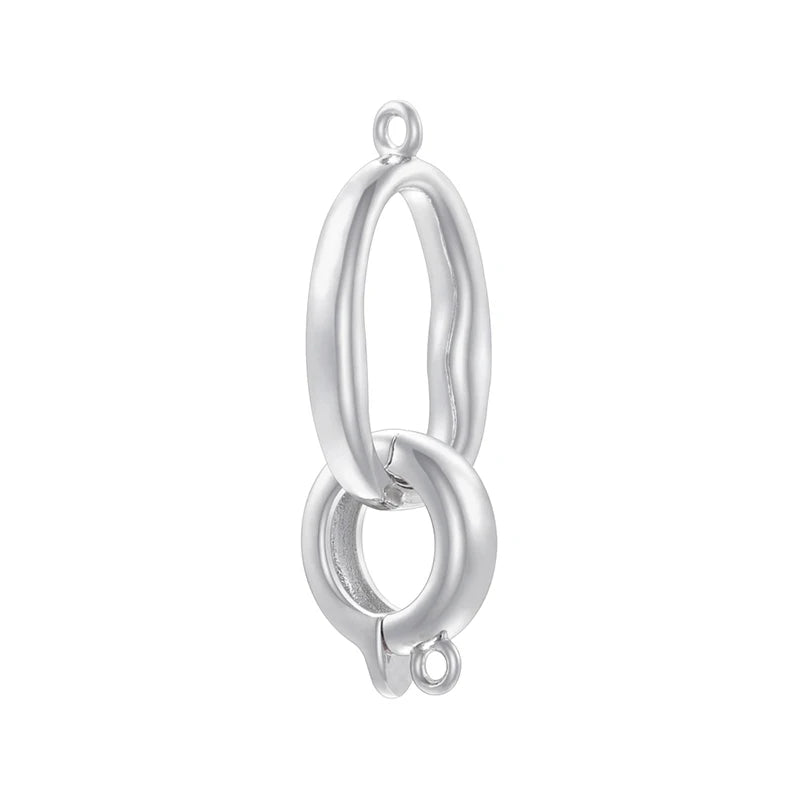 ZHUKOU 18K Gold Plated Connector Clasps for Jewelry Crafting in Four Elegant Styles