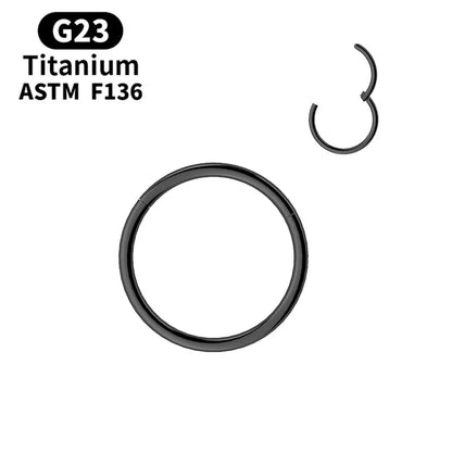G23 Titanium Hinged Nose Rings for Cartilage Lip Ear Piercing Jewelry 16G-1.2mm-8mm S5-1pc-rose