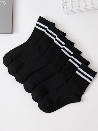 6/12 Pairs Middle Tube Socks For Men And Women Casual Single code LLZ083