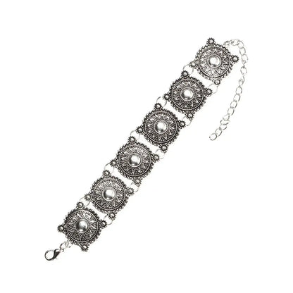 Vintage Fashion Choker Necklace And Bracelet Set For Women