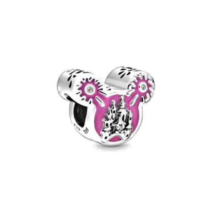 2025 Hot Selling 925 Silver Red Bow Rabbit Pendant Girl Beads for European Original Bracelet DIY Exquisite Jewelry