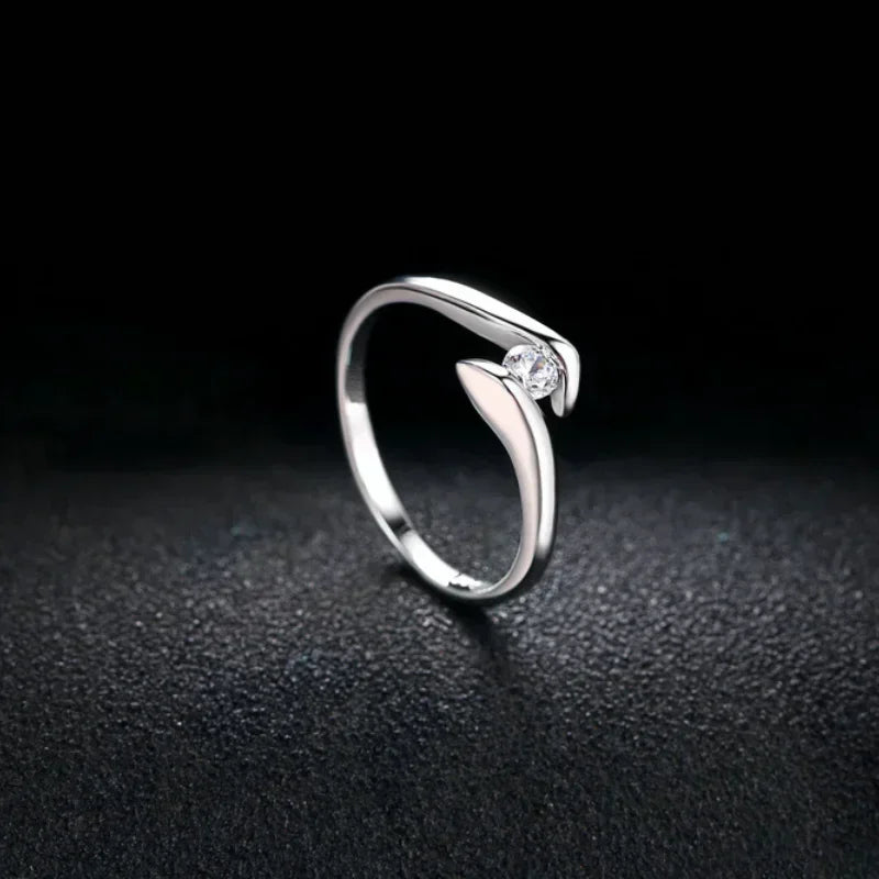 Elegant Rose Gold Zircon Crystal Ring for Women - Fashion Wedding Band Accessory