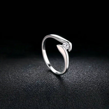 Elegant Rose Gold Zircon Crystal Ring for Women - Fashion Wedding Band Accessory