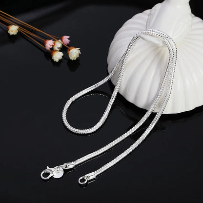 Sterling Silver Snake Chain Necklace 40cm to 75cm Available in 1MM 2MM 3MM Perfect for Pendants 3MM