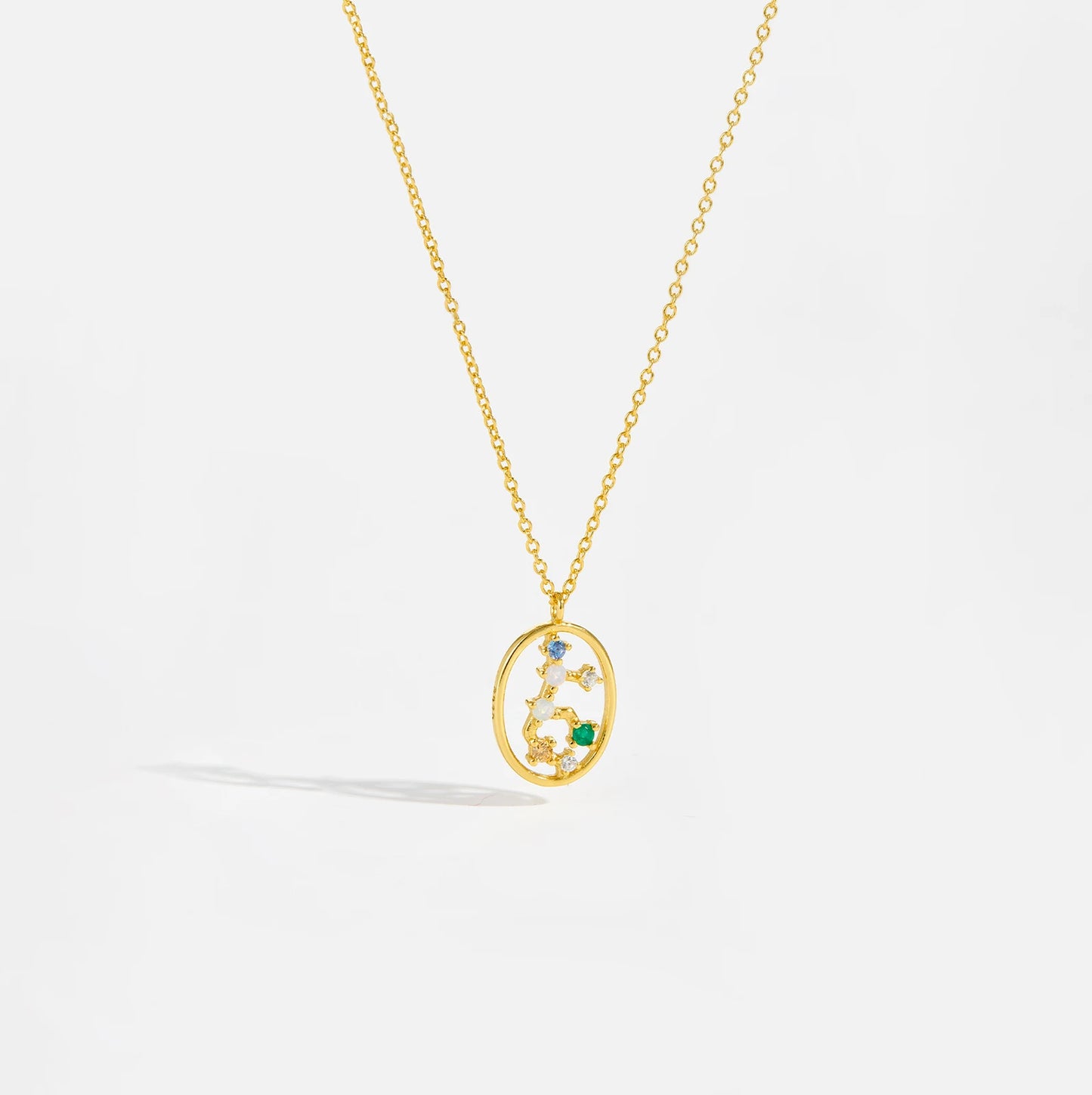Vewant Women's 925 Sterling Silver Gold Constellation Pendant Necklace with Snake Chain