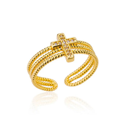 Gold Color 316L Stainless Steel Women's Rings - Fade-Resistant Luxury Wedding Jewelry with Free Shipping