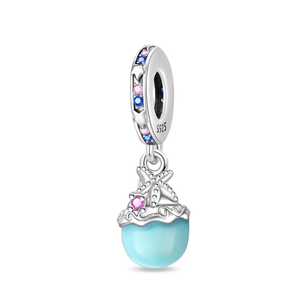 Sterling Silver Ocean-Themed Charm Pendant for Bracelets and Necklaces PAC1137