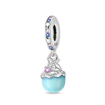 Sterling Silver Ocean-Themed Charm Pendant for Bracelets and Necklaces PAC1137