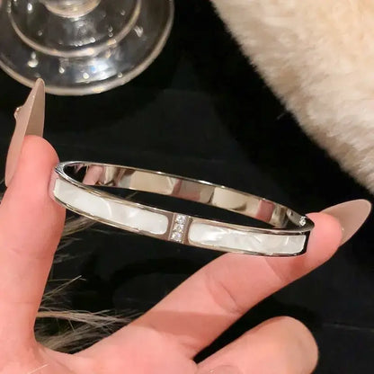 Titanium Steel Gold Silver Color Bangles for Women and Girls 7