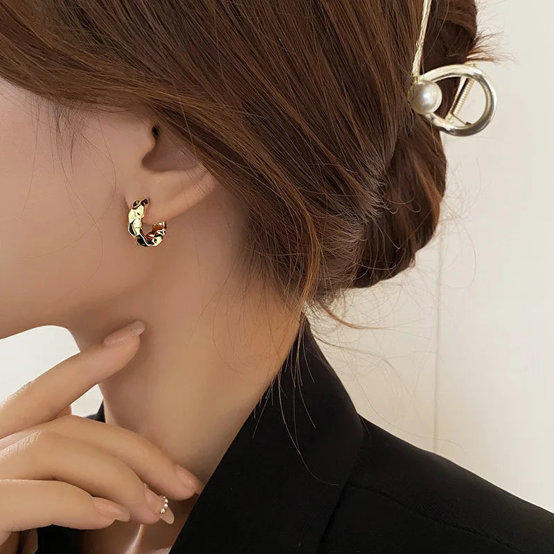 Trendy 925 Sterling Silver Hoop Earrings for Women Stylish Circle Design New Arrival