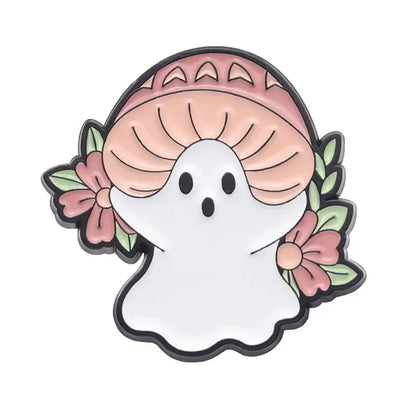 Cute Fashion Ghost Enamel Pins Brooch Set for Accessories SILVER PLATED CHINA